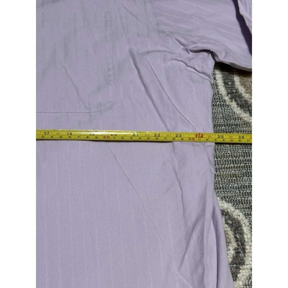 men's roundtree and yorke Light Purple 2Xt Button Up Shirt